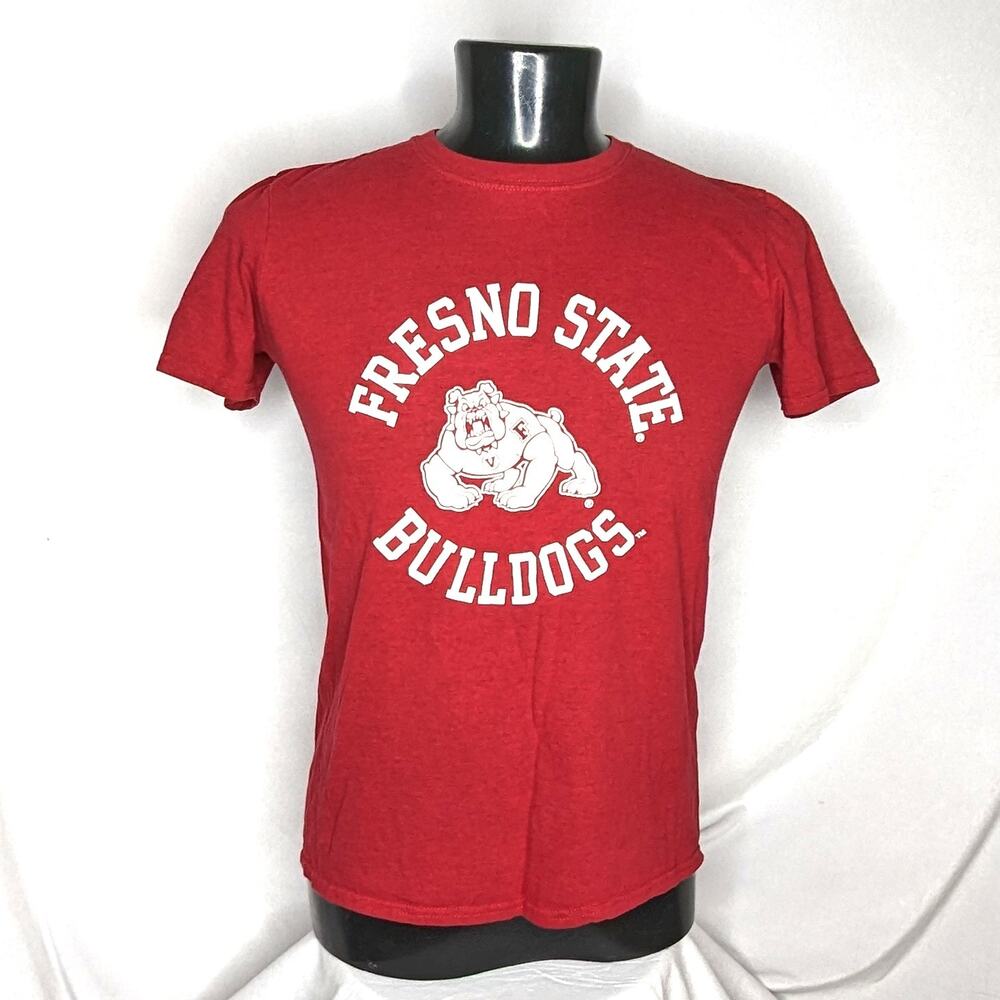 Fresno State Men's Shirt Bulldog T-Shirt for Men Red Medium